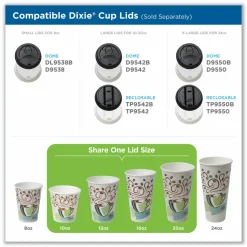 Dixie PerfecTouch Insulated Paper Cups, 8 Oz, Coffee Haze, Pack Of 1,000 Cups