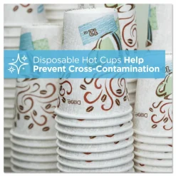 Dixie PerfecTouch Insulated Paper Cups, 8 Oz, Coffee Haze, Pack Of 1,000 Cups
