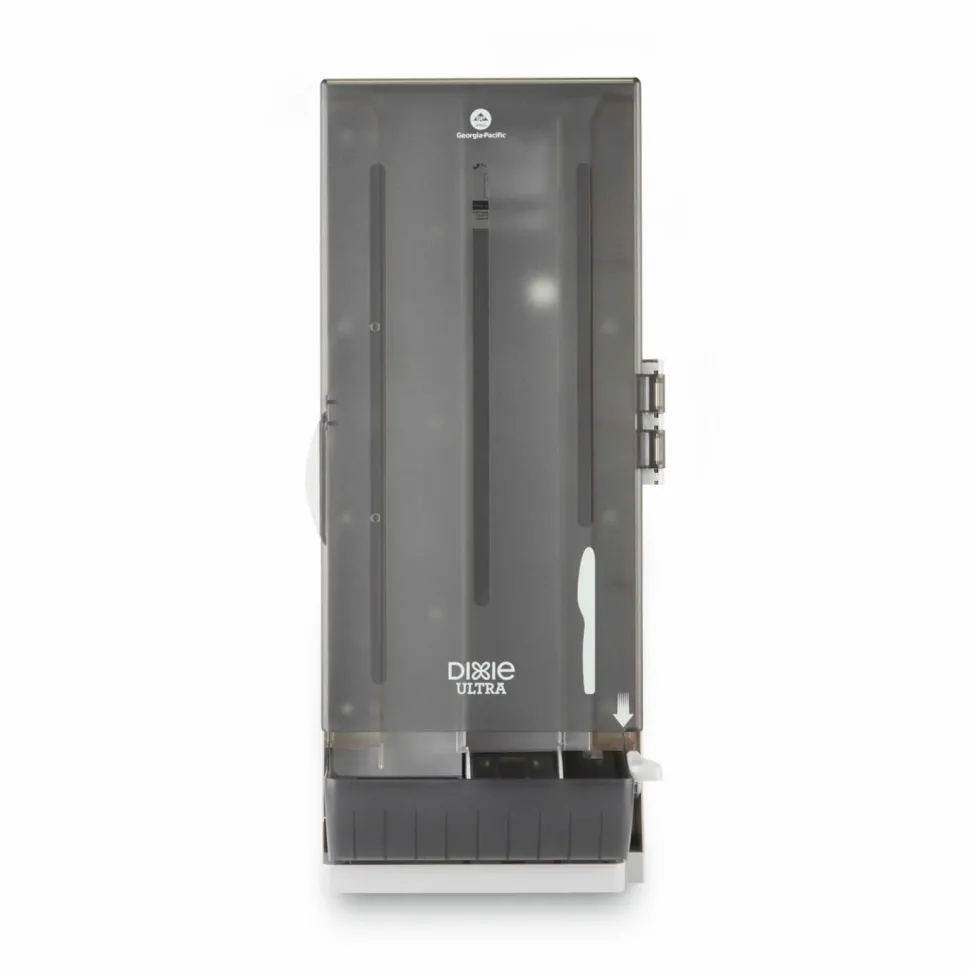 Dixie SmartStock Dining Utensil Dispenser, Holds 120 Knives, 10 x 8.78 x 24.75, Smoke