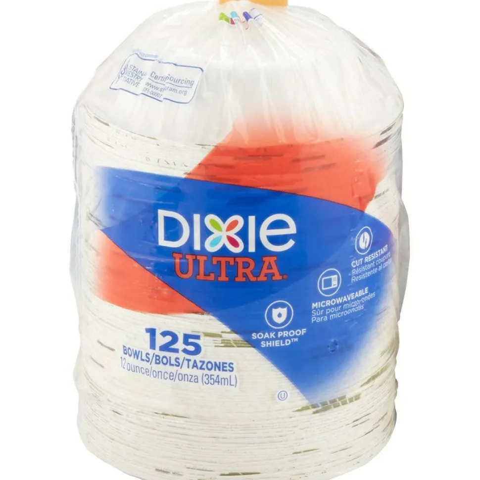 Dixie Ultra Heavyweight Paper Bowls, 12 Oz, Case Of 125