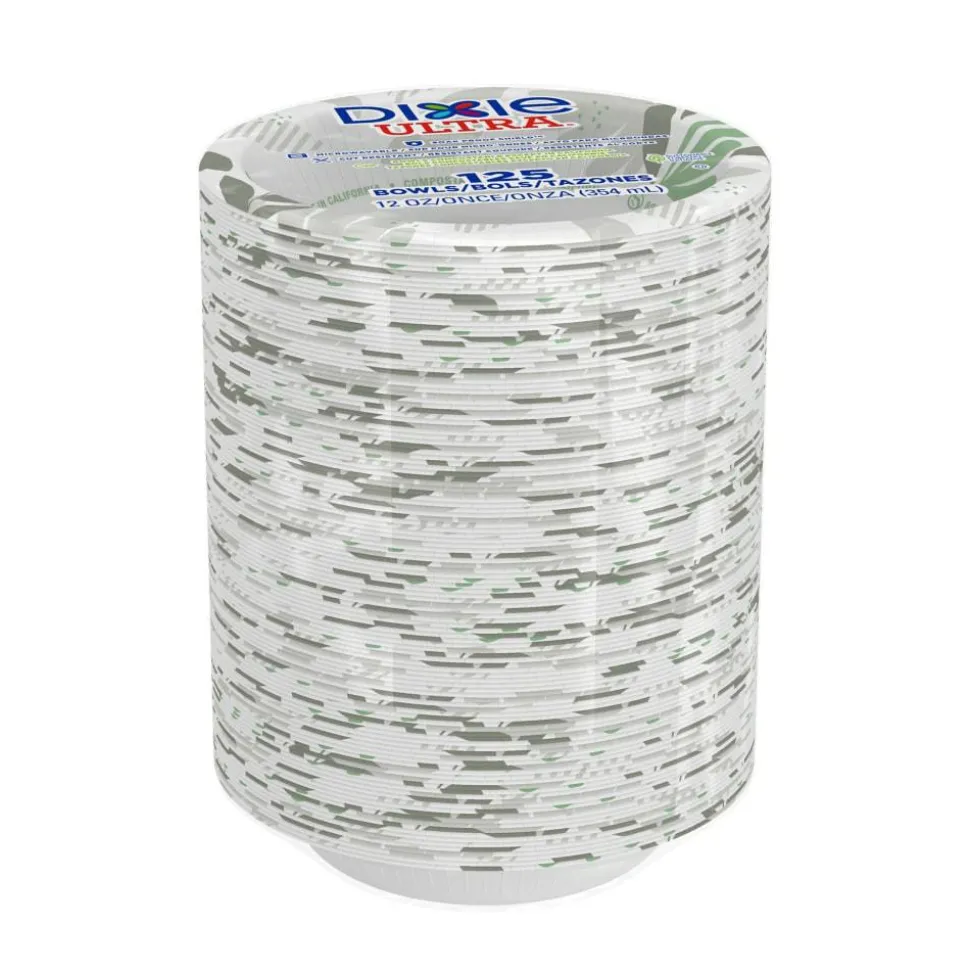 Dixie Ultra Heavyweight Paper Bowls, 12 Oz, Case Of 125