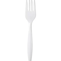 Dixie Bulk Case Plastic Forks, White, Case Of 1,000