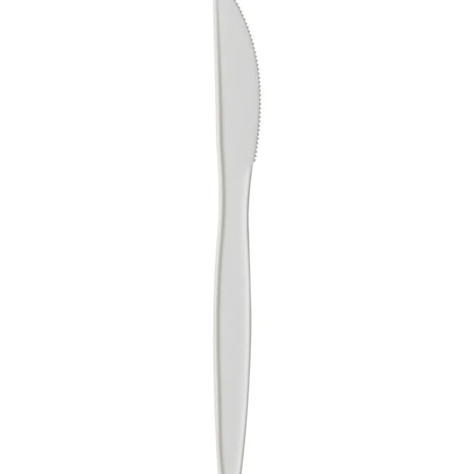 Dixie Bulk Case Plastic Knives, White, Case Of 1,000