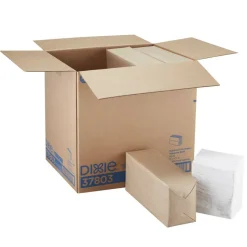 Dixie Full-Fold Napkin Refills, 5" x 6-1/2", White, 600 Napkins Per Pack, Case Of 12 Packs