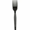 Dixie Grab'N Go Wrapped Cutlery, Fork, Plastic, Black, 90/Box, 6 Boxes/Carton