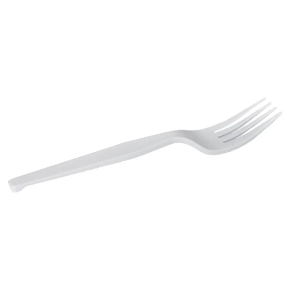 Dixie Heavy/Medium-Weight Forks, White, Pack Of 1,000