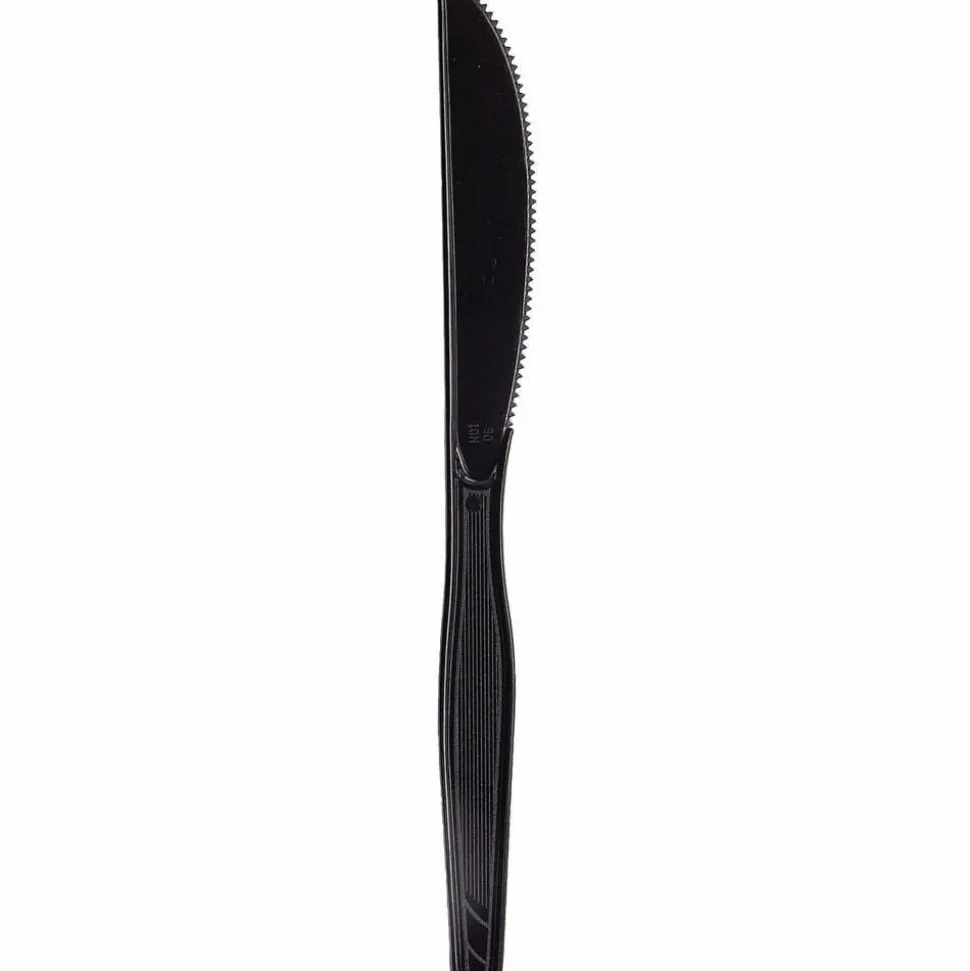 Dixie Heavy/Medium-Weight Knives, Black, Pack Of 1,000