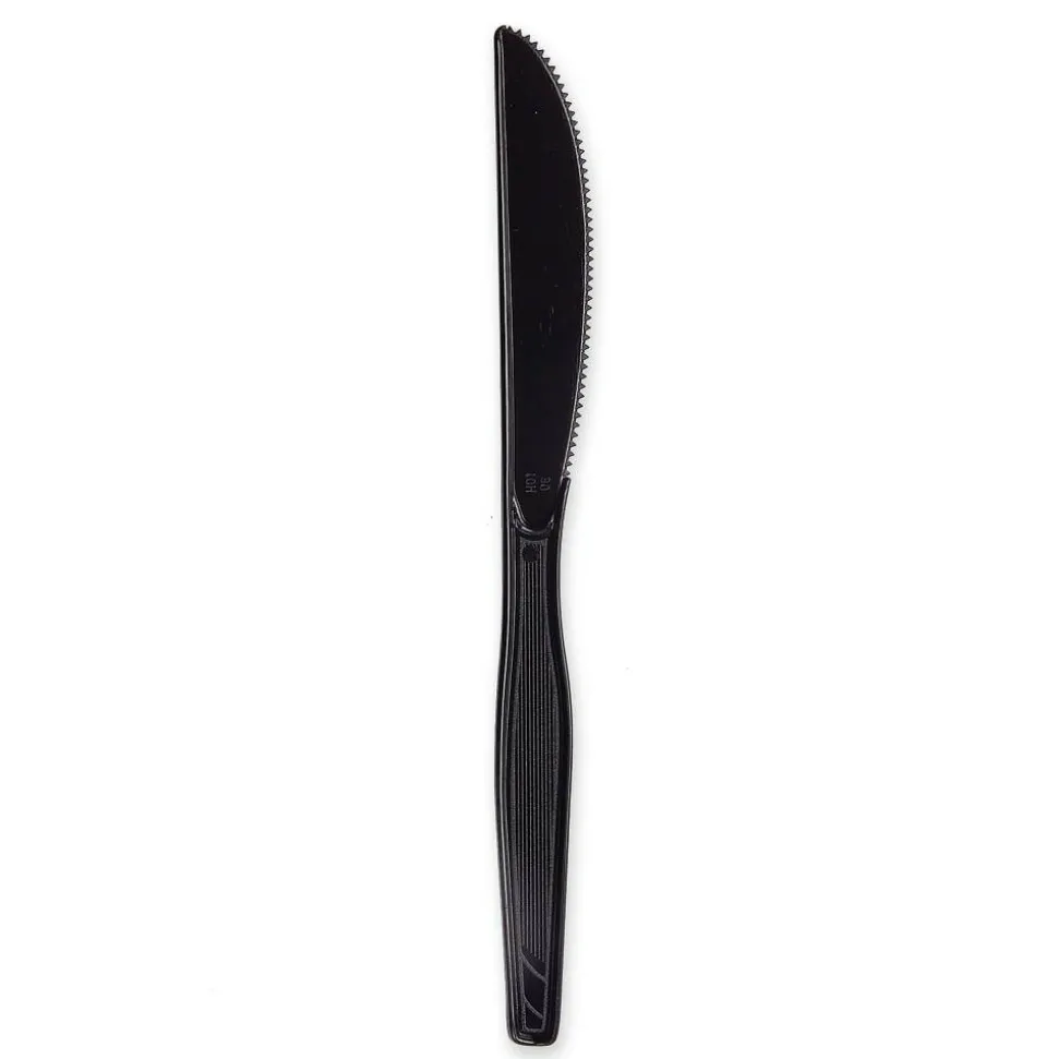 Dixie Heavy/Medium-Weight Knives, Black, Pack Of 1,000