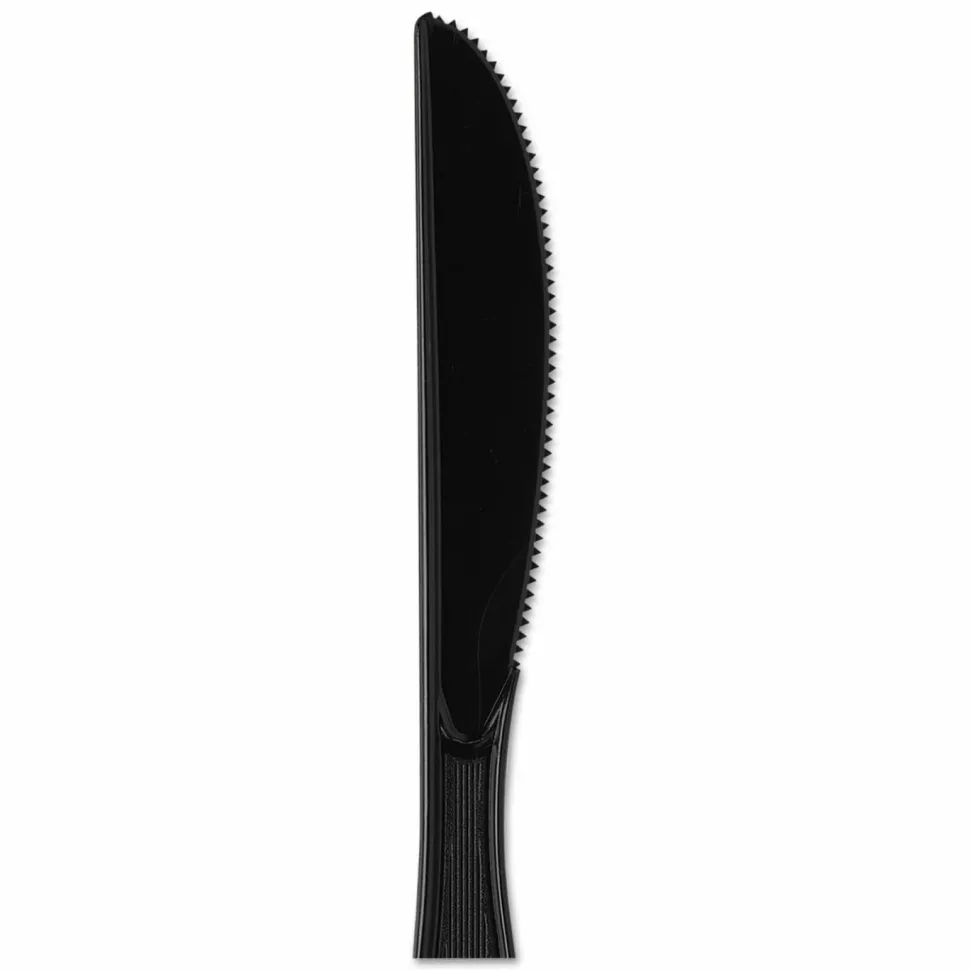 Dixie Heavy/Medium-Weight Knives, Black, Pack Of 1,000