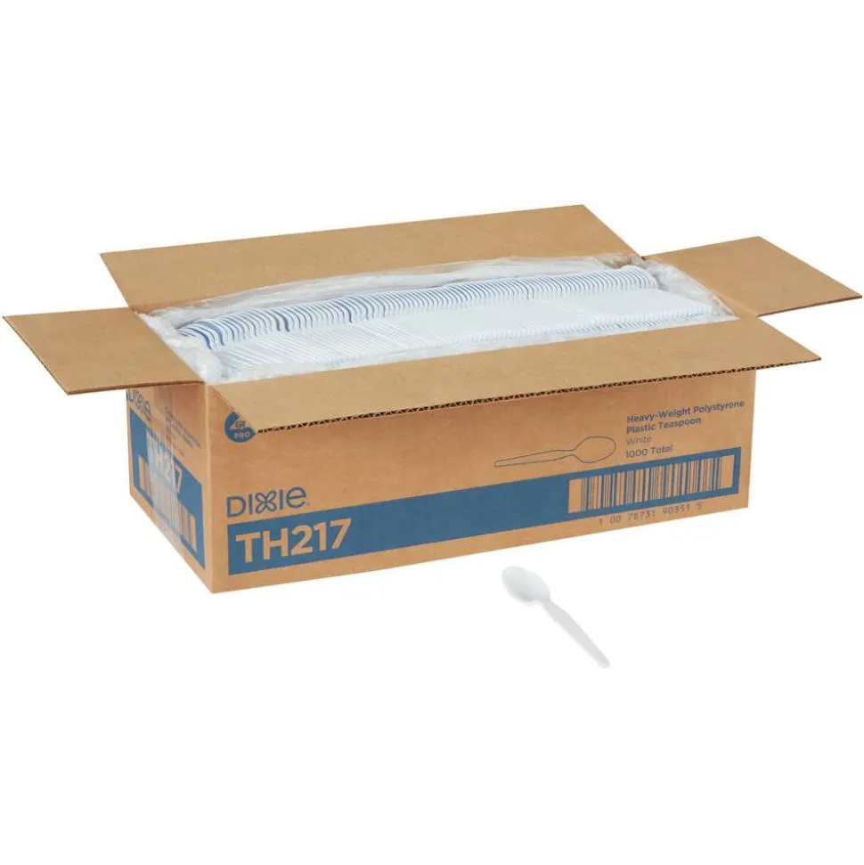 Dixie Heavy/Medium-Weight Spoons, White, Pack Of 1,000