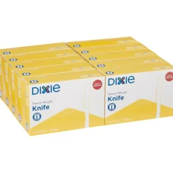 Dixie Heavyweight Disposable Knives Grab-N-Go by GP Pro - Knife - 1000 x Knife - White - 100/Box - 10 / Carton