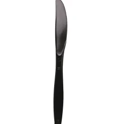 Dixie Heavyweight Utensils, Knives, Black, Box Of 1,000