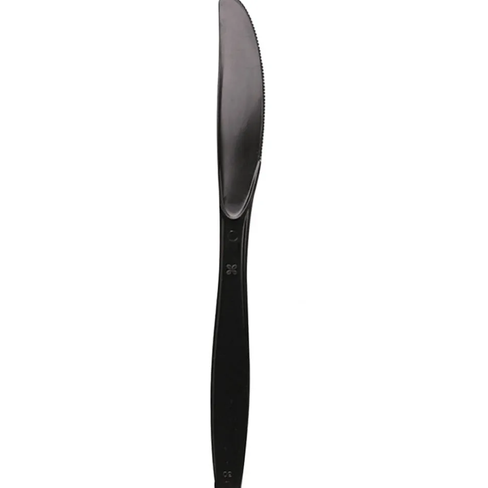 Dixie Heavyweight Utensils, Knives, Black, Box Of 1,000