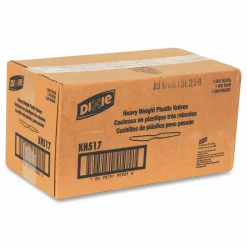 Dixie Heavyweight Utensils, Knives, Black, Box Of 1,000