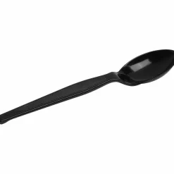 Dixie Individually Wrapped Heavyweight Spoon, Plastic, Black, 1,000/Carton