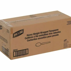 Dixie Individually Wrapped Heavyweight Spoon, Plastic, Black, 1,000/Carton