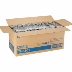 Dixie Individually Wrapped Heavyweight Spoon, Plastic, Black, 1,000/Carton