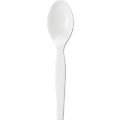Dixie Individually Wrapped Polystyrene Teaspoons, White, Pack Of 1,000