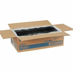 Dixie Plastic Cutlery, Heavyweight Fork, Black, 1,000/Carton