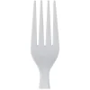 Dixie Plastic Cutlery, Heavyweight Fork, White, 1,000/Carton