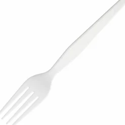 Dixie Plastic Cutlery, Heavyweight Fork, White, 1,000/Carton