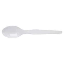 Dixie Plastic Cutlery, Heavyweight Spoon, White, 1,000/Carton