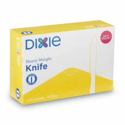 Dixie Plastic Cutlery, Heavyweight Knife, White, 100/Box