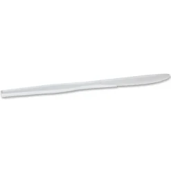 Dixie Plastic Cutlery, Heavyweight Knife, 7.5", White, 1,000/Carton