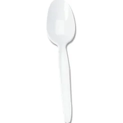 Dixie Plastic Cutlery, Heavyweight Spoon, White, 100/Box