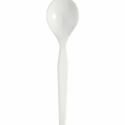 Dixie Plastic Cutlery, Heavyweight Soup Spoon, White, 1,000/Carton