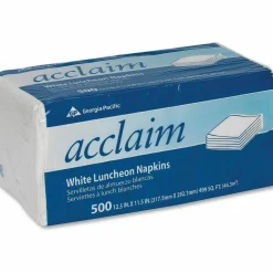 Dixie 1-Ply 1/4-Fold Luncheon Napkins, White, 500 Per Pack, Case Of 12