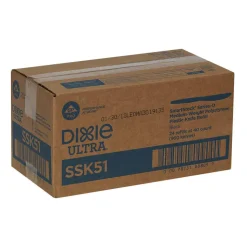 Dixie SmartStock Plastic Cutlery Refill, Series-O, Mediumweight Knife, Black, 40/Pack, 24 Packs/Carton
