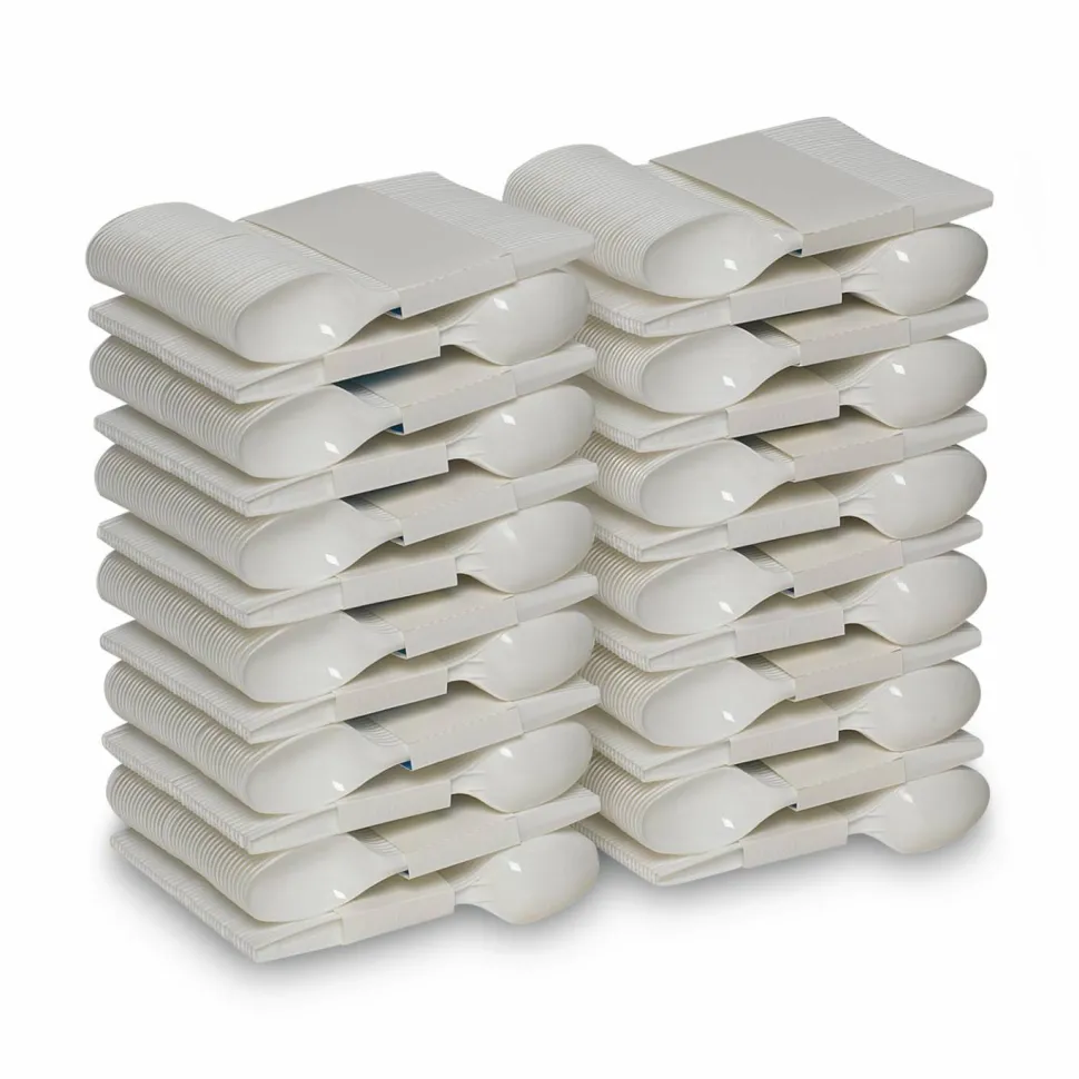 Dixie SmartStock Plastic Cutlery Refill, Series-B, Mediumweight Spoon, White, 40/Pack, 24 Packs/Carton