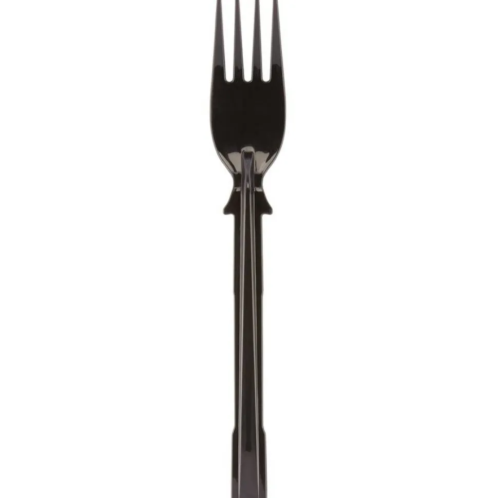 Dixie SmartStock Tri-Tower Dispensing System Polypropylene Cutlery, Mediumweight Fork, Plastic, Black, 40/Pack, 24 Packs/Carton