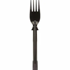 Dixie SmartStock Tri-Tower Dispensing System Polypropylene Cutlery, Mediumweight Fork, Plastic, Black, 40/Pack, 24 Packs/Carton