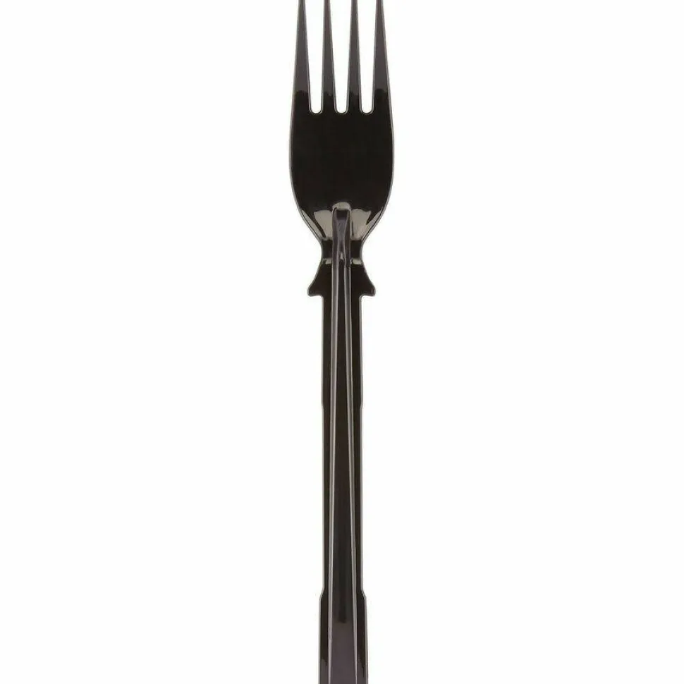 Dixie SmartStock Tri-Tower Dispensing System Polypropylene Cutlery, Mediumweight Fork, Plastic, Black, 40/Pack, 24 Packs/Carton
