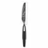Dixie SmartStock Wrapped Heavyweight Cutlery Refill, Knife, Plastic, Black, 960/Carton