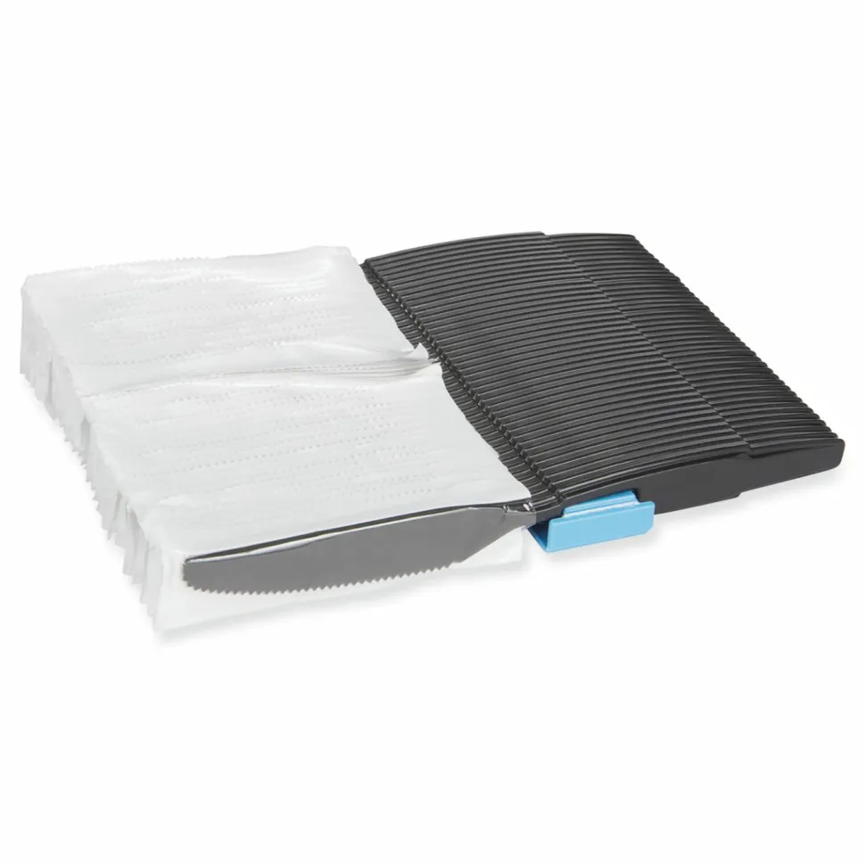Dixie SmartStock Wrapped Heavyweight Cutlery Refill, Knife, Plastic, Black, 960/Carton