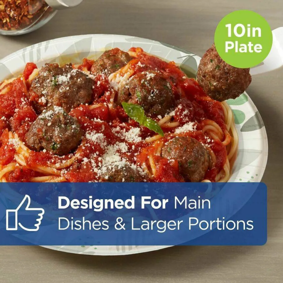 Dixie Ultra 10-1/16" Heavy-Weight Paper Plates, Pathways, 125 Count