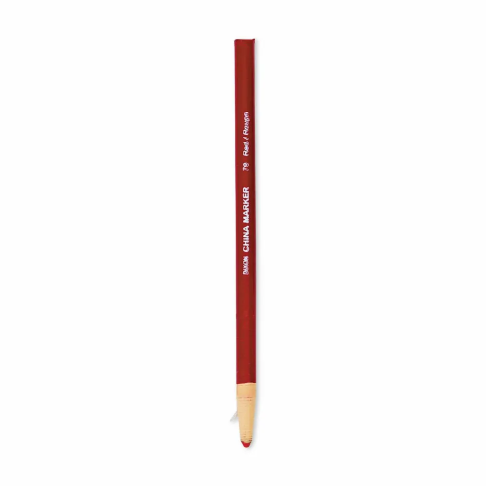 Dixon Phano China Markers, Red, Box Of 12