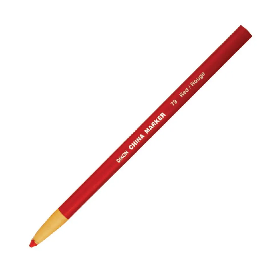 Dixon Phano China Markers, Red, Box Of 12