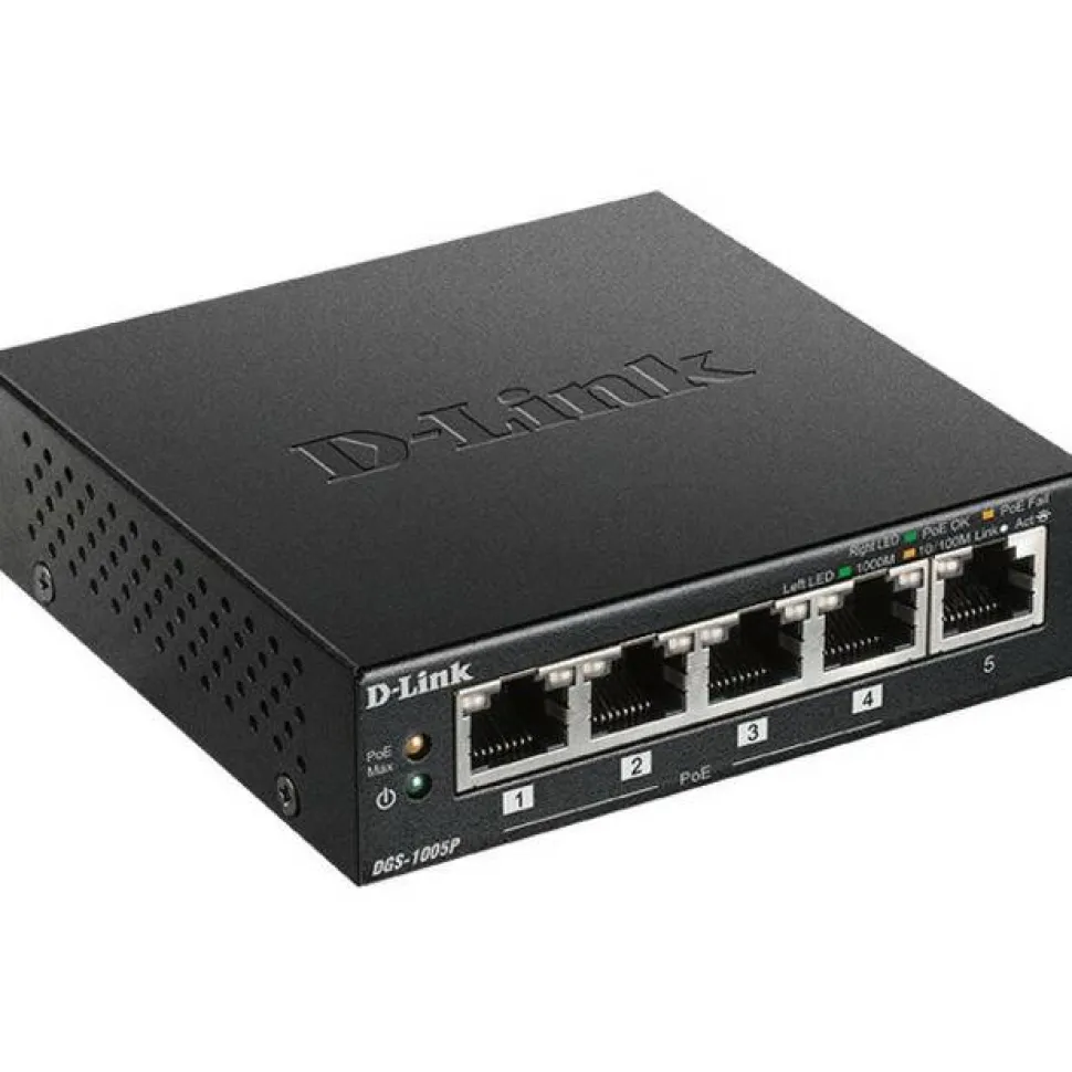 D-Link 5-Port Desktop Gigabit PoE+ Switch