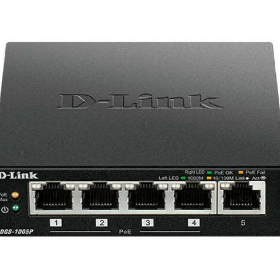 D-Link 5-Port Desktop Gigabit PoE+ Switch