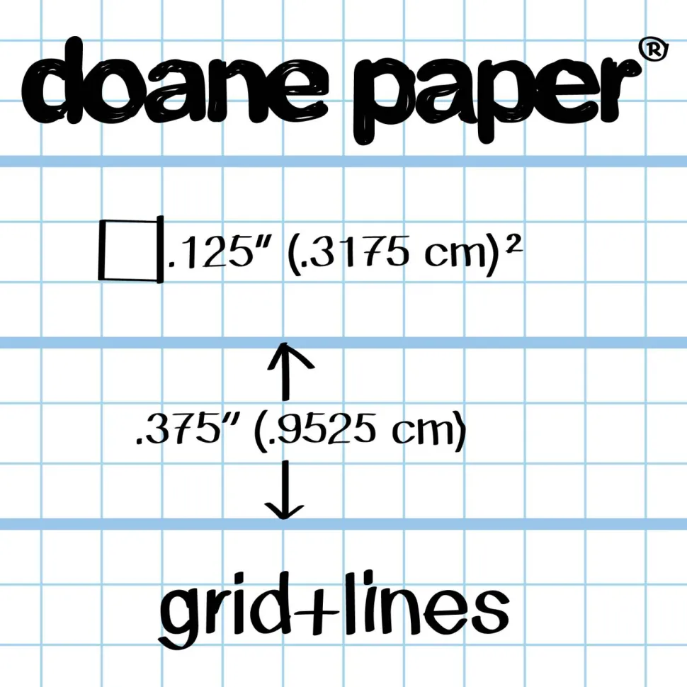 Doane Utility Notebook Small 5.5"x3.5" 24 Sheets/bk 50# Grid + Lines - 6 Pack Assorted