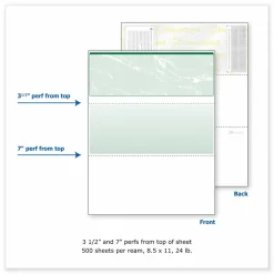 DocuGard High Security Green Marble Business Checks with 11 Features to Prevent Fraud - Letter - 8 1/2"x11" - 04502