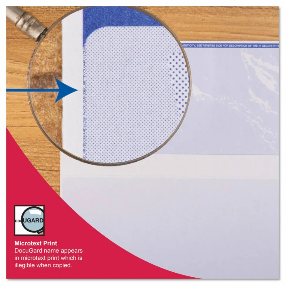 DocuGard High Security Green Marble Business Checks with 11 Features to Prevent Fraud - Letter - 8 1/2"x11" - 04502