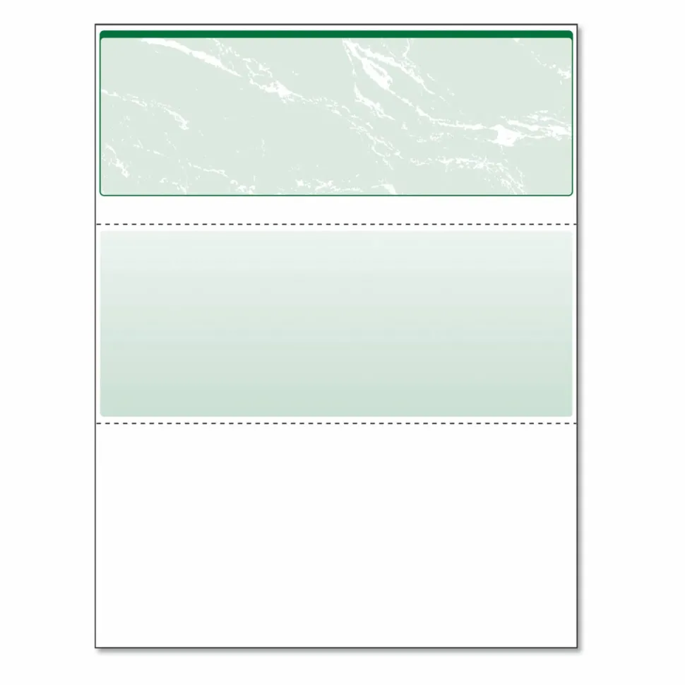 DocuGard High Security Green Marble Business Checks with 11 Features to Prevent Fraud - Letter - 8 1/2"x11" - 04502