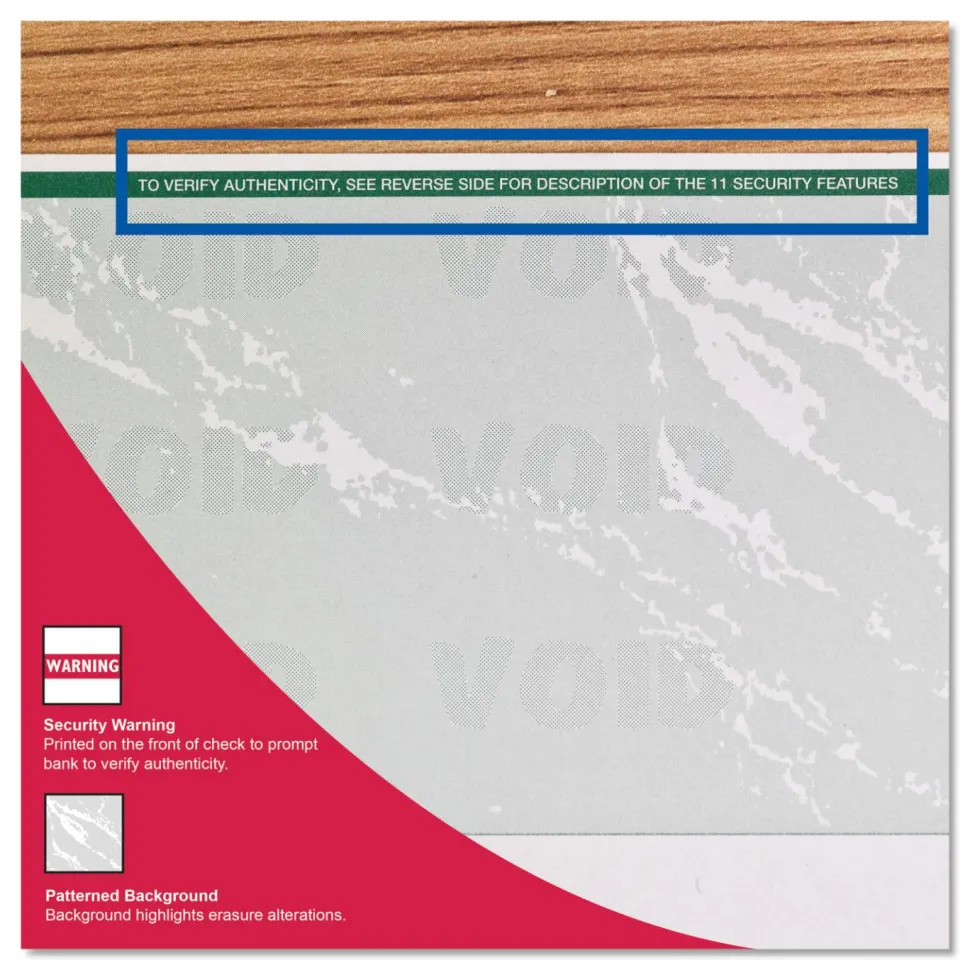 DocuGard High Security Green Marble Business Checks with 11 Features to Prevent Fraud - Letter - 8 1/2"x11" - 04502