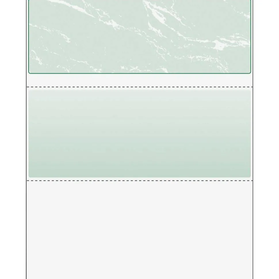 DocuGard High Security Green Marble Business Checks with 11 Features to Prevent Fraud - Letter - 8 1/2"x11" - 04502