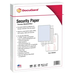 DocuGard Premier Medical 10 Medical Prescription Papers And Business Checks, Letter Size (8 1/2